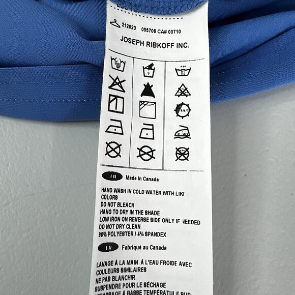 Joseph Ribkoff Top Shirt Tunic Womens 10 Blue Slinky Office Career Stretch - Picture 8 of 9